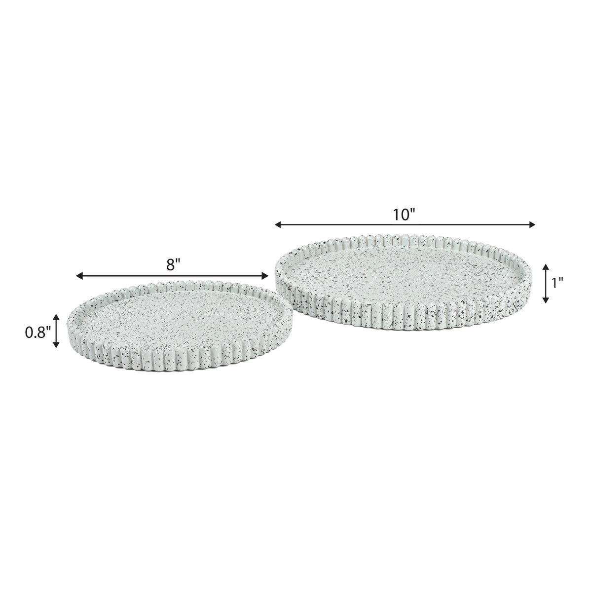 Oryn Modern Minimalist Concrete Fluted Edge Decorative Jewelry Trays