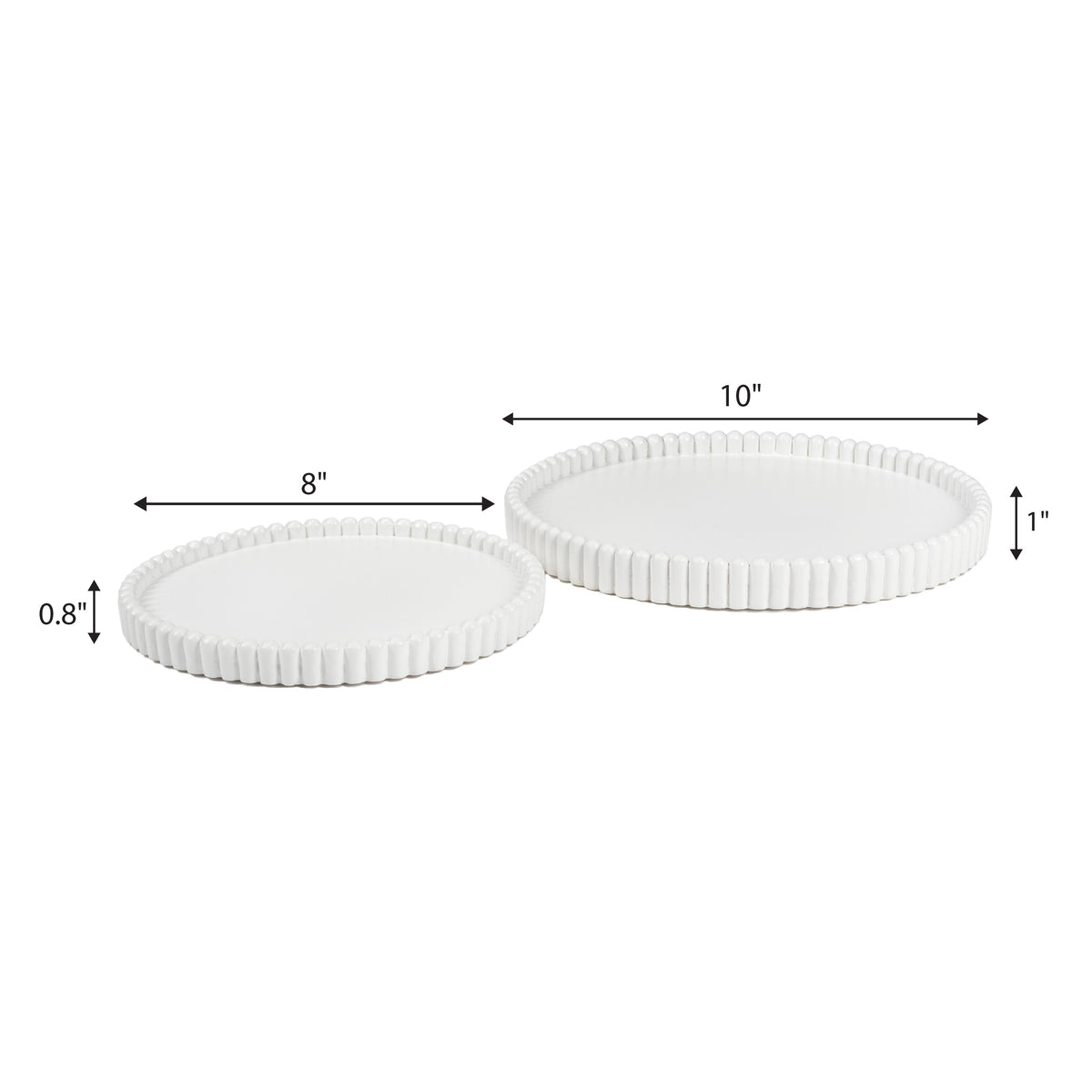 Oryn Modern Minimalist Concrete Fluted Edge Decorative Jewelry Trays