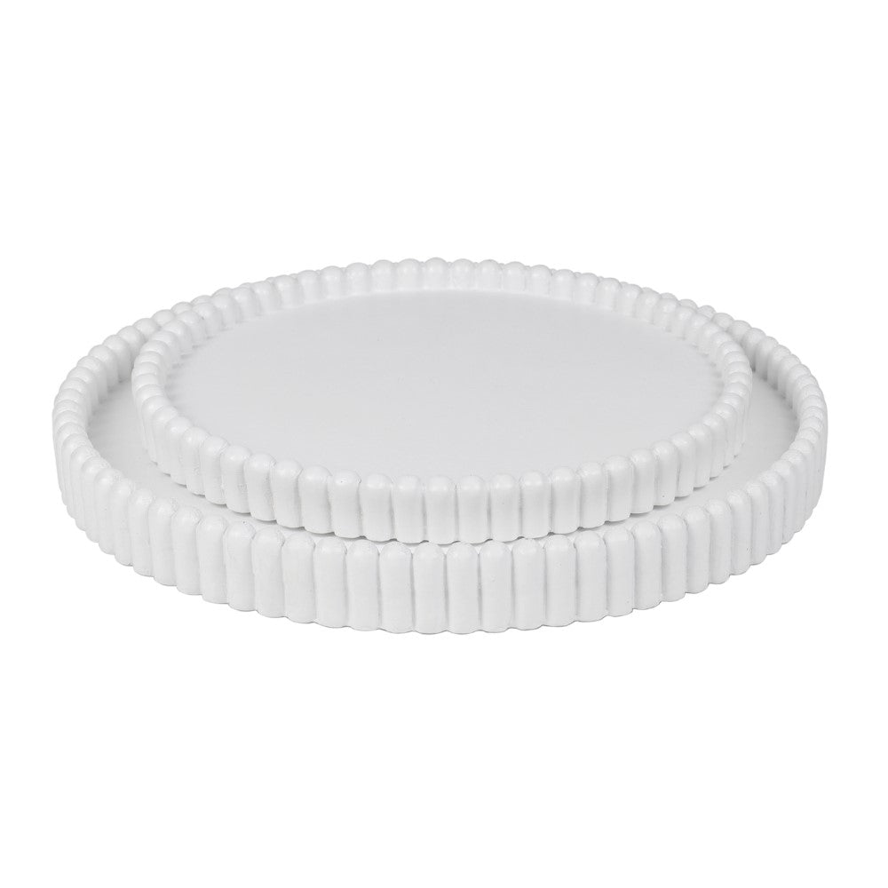 Oryn Modern Minimalist Concrete Fluted Edge Decorative Jewelry Trays