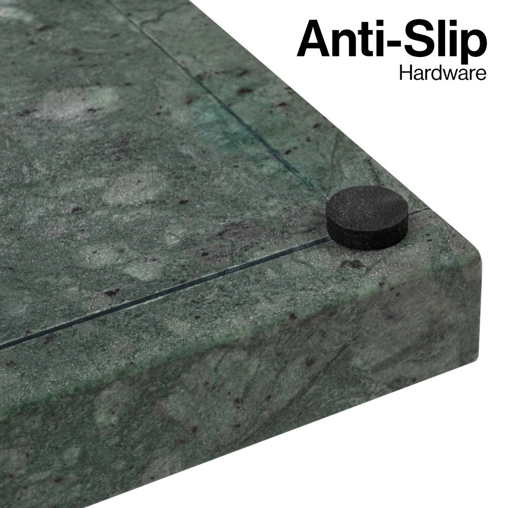 Elmu Stone 12" x 6" Classic Minimalist Rectangular Marble Bathroom Countertop Tray
