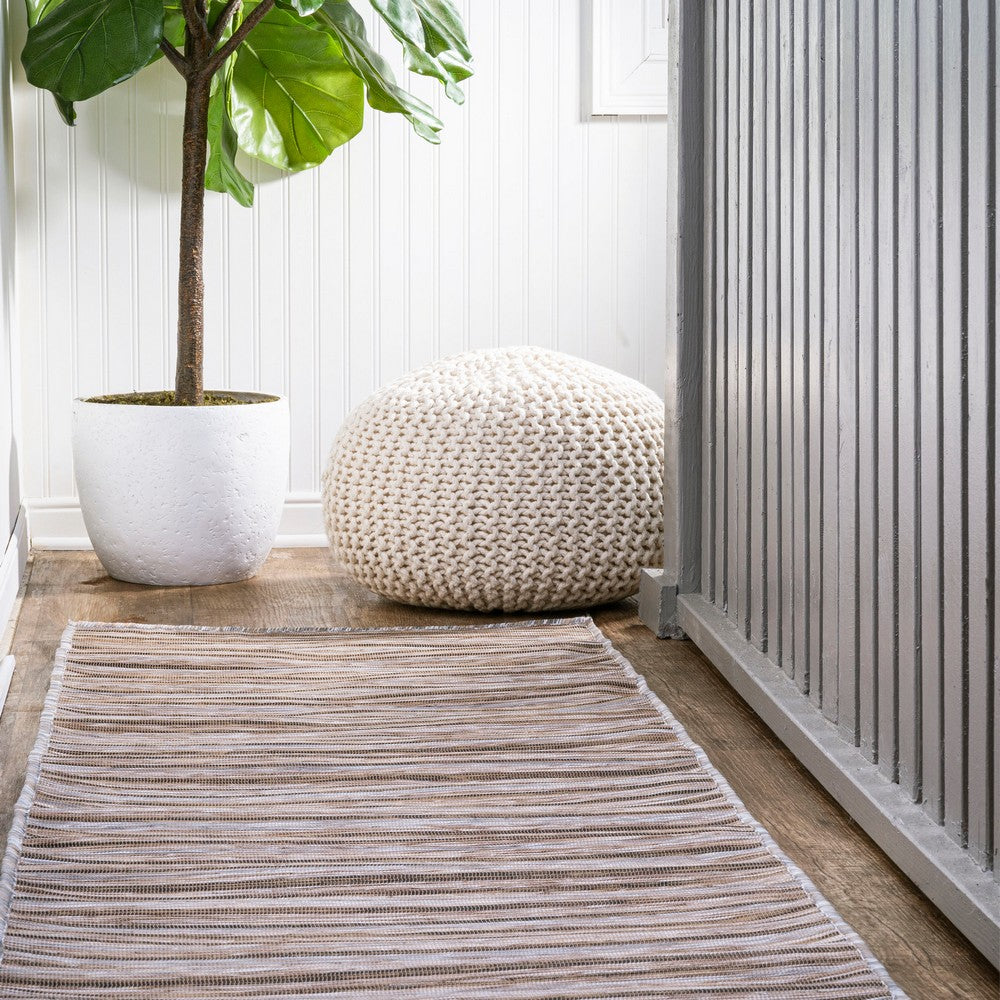 Aerelm Finn Modern Farmhouse Pinstripe Indoor/Outdoor Area Rug