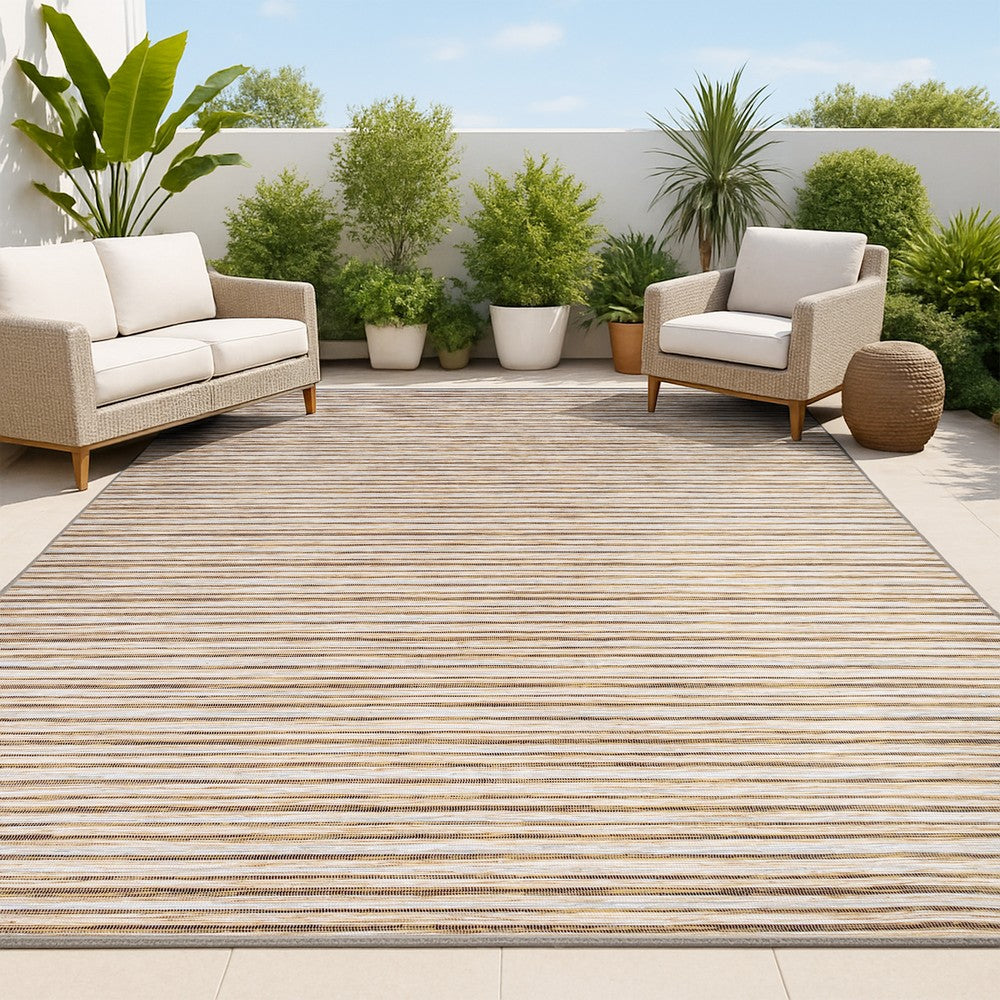Aerelm Finn Modern Farmhouse Pinstripe Indoor/Outdoor Area Rug
