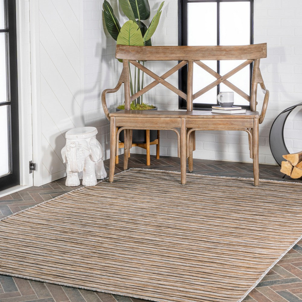 Aerelm Finn Modern Farmhouse Pinstripe Indoor/Outdoor Area Rug