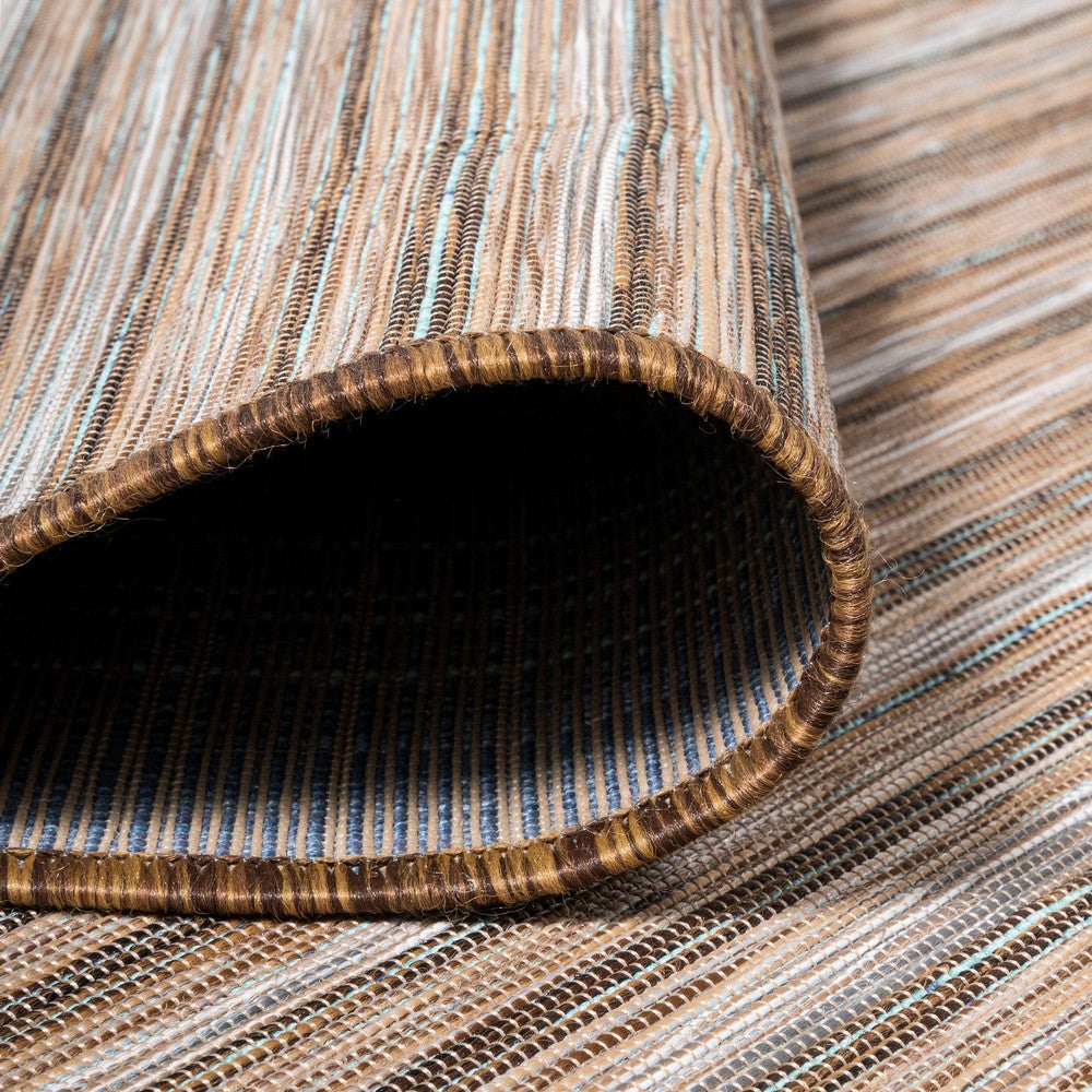 Aeran Finn Modern Farmhouse Pinstripe Indoor/Outdoor Area Rug
