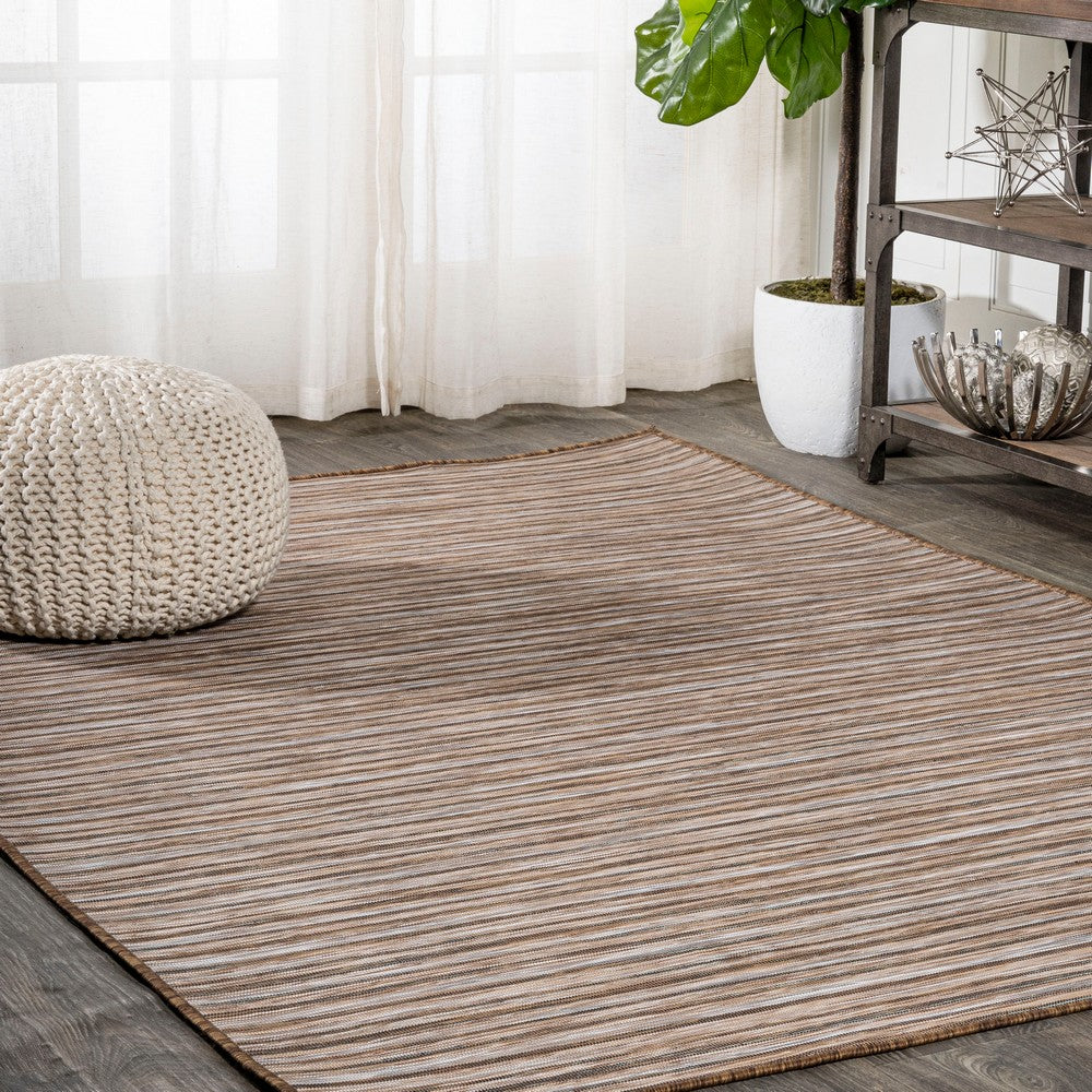 Aeran Finn Modern Farmhouse Pinstripe Indoor/Outdoor Area Rug