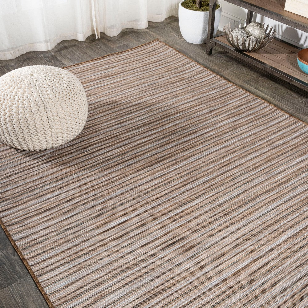 Aeran Finn Modern Farmhouse Pinstripe Indoor/Outdoor Area Rug