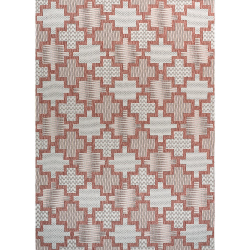 Alfresco Modern Geometric Tile Pattern Indoor/Outdoor Area Rug