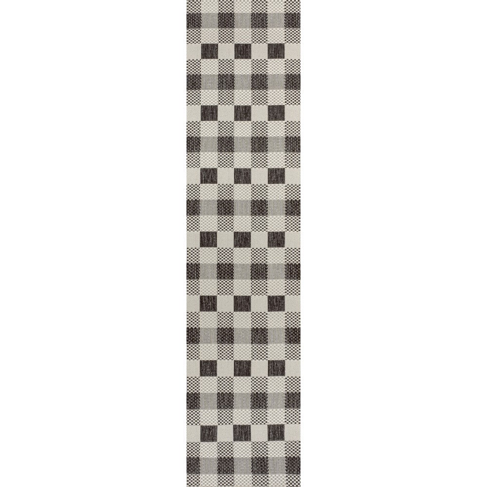 Courtyard Traditional Geometric Bold Gingham Indoor/Outdoor Area Rug