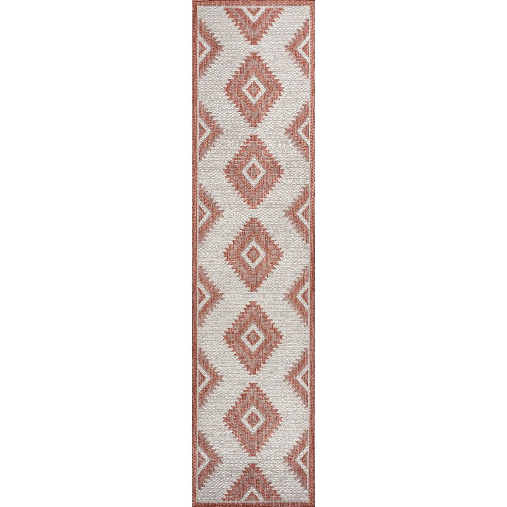 Antique Geometric Moroccan Diamond Indoor/Outdoor Area Rug