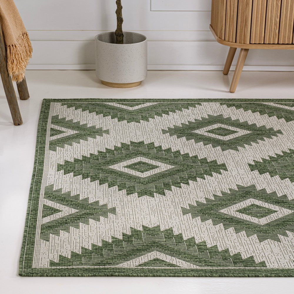 Antique Geometric Moroccan Diamond Indoor/Outdoor Area Rug