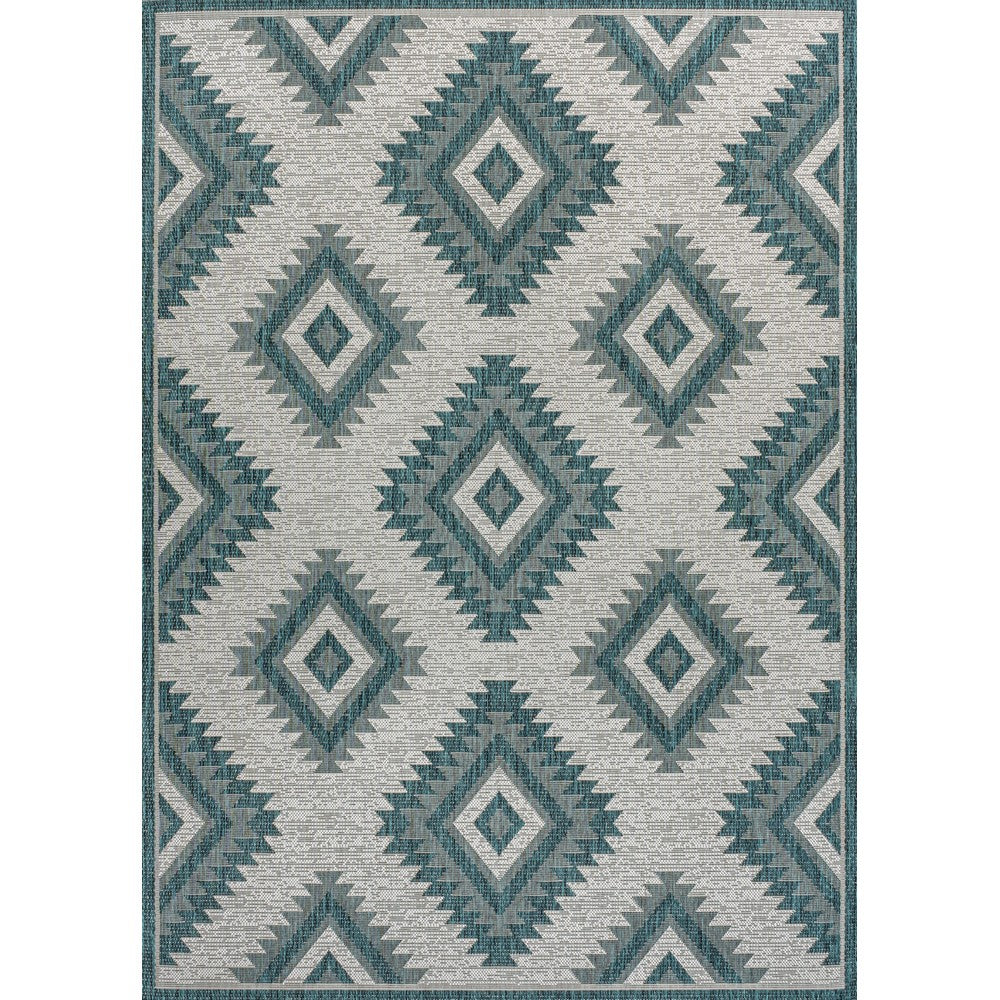Antique Geometric Moroccan Diamond Indoor/Outdoor Area Rug
