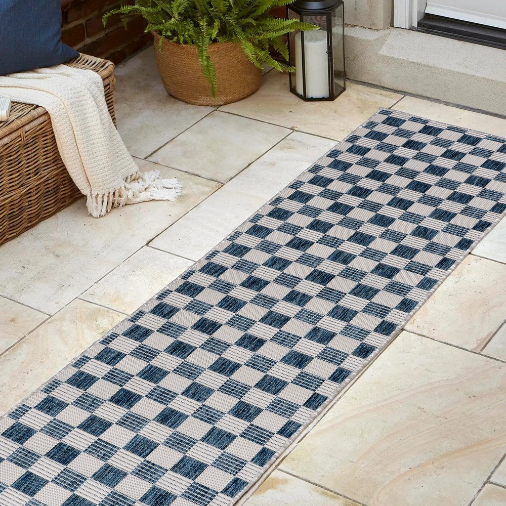Laurel Traditional Cottage Checkerboard Indoor/Outdoor Area Rug