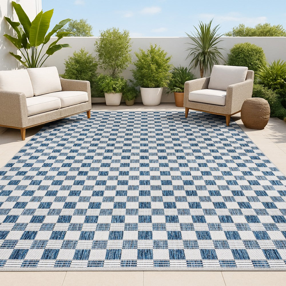 Laurel Traditional Cottage Checkerboard Indoor/Outdoor Area Rug