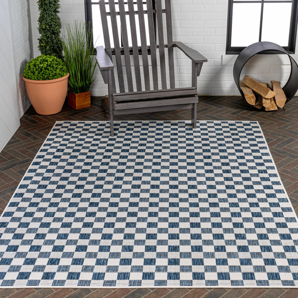 Laurel Traditional Cottage Checkerboard Indoor/Outdoor Area Rug