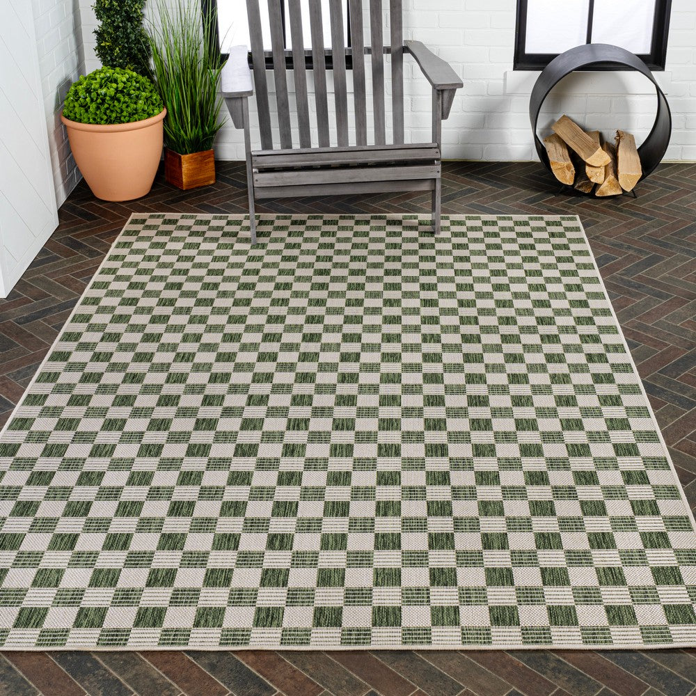 Laurel Traditional Cottage Checkerboard Indoor/Outdoor Area Rug