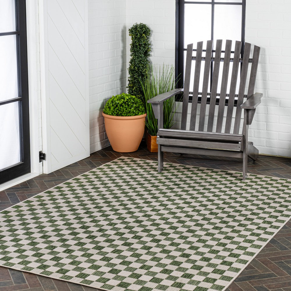 Laurel Traditional Cottage Checkerboard Indoor/Outdoor Area Rug