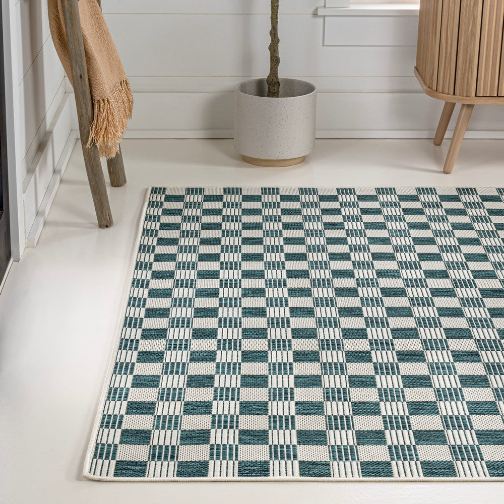 Laurel Traditional Cottage Checkerboard Indoor/Outdoor Area Rug