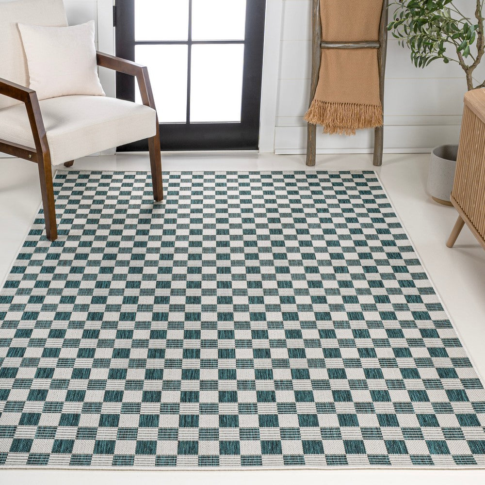 Laurel Traditional Cottage Checkerboard Indoor/Outdoor Area Rug