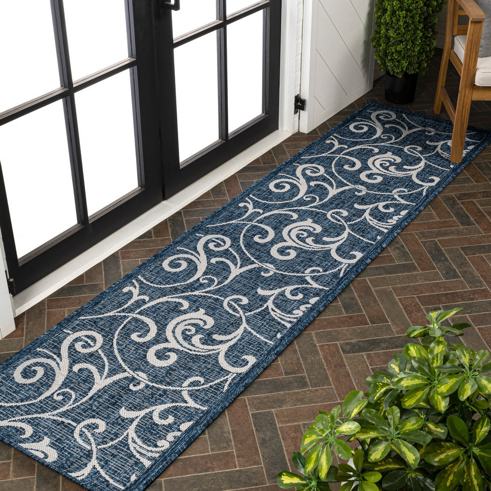 Domani Traditional Classic All-Over Scroll Indoor/Outdoor Area Rug