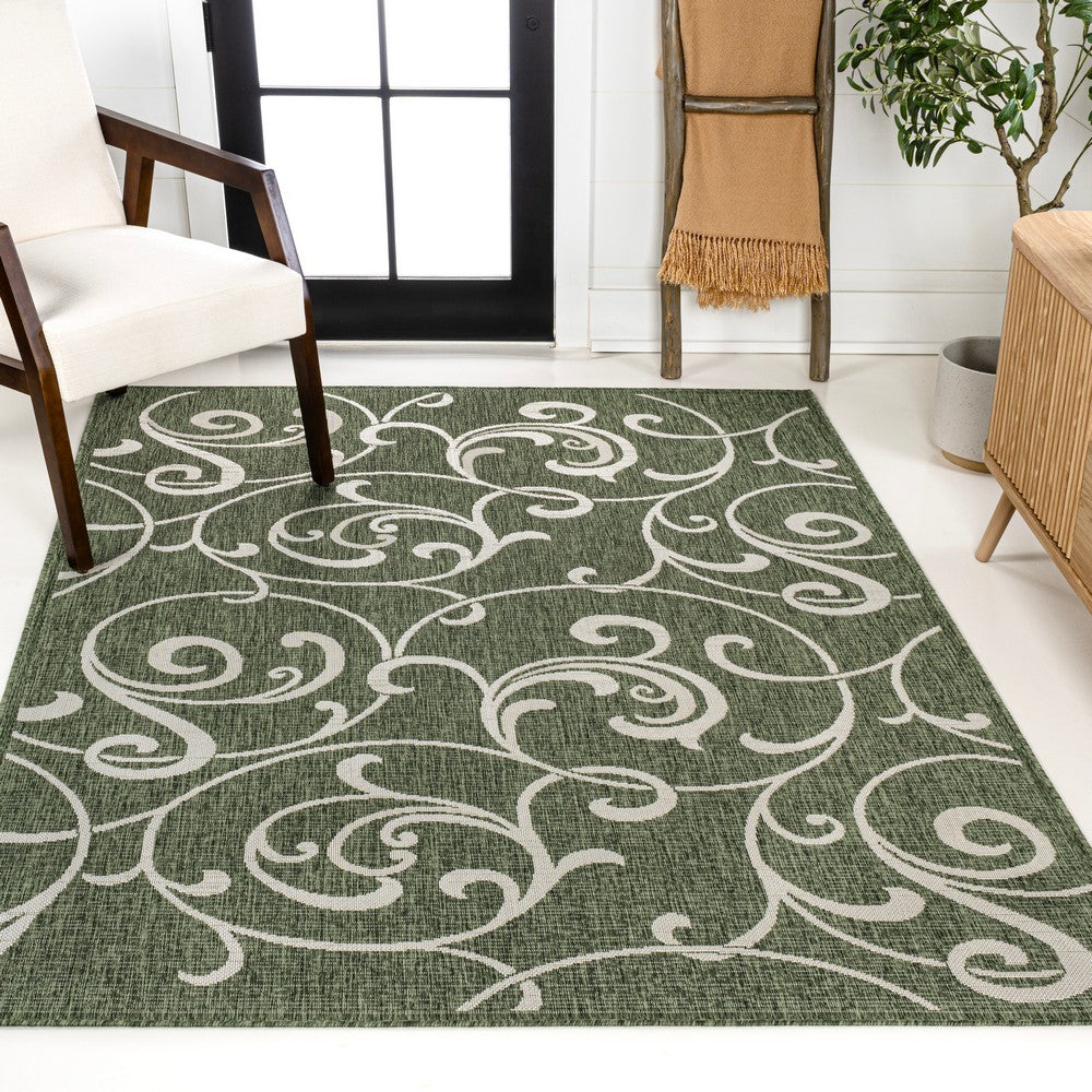 Domani Traditional Classic All-Over Scroll Indoor/Outdoor Area Rug