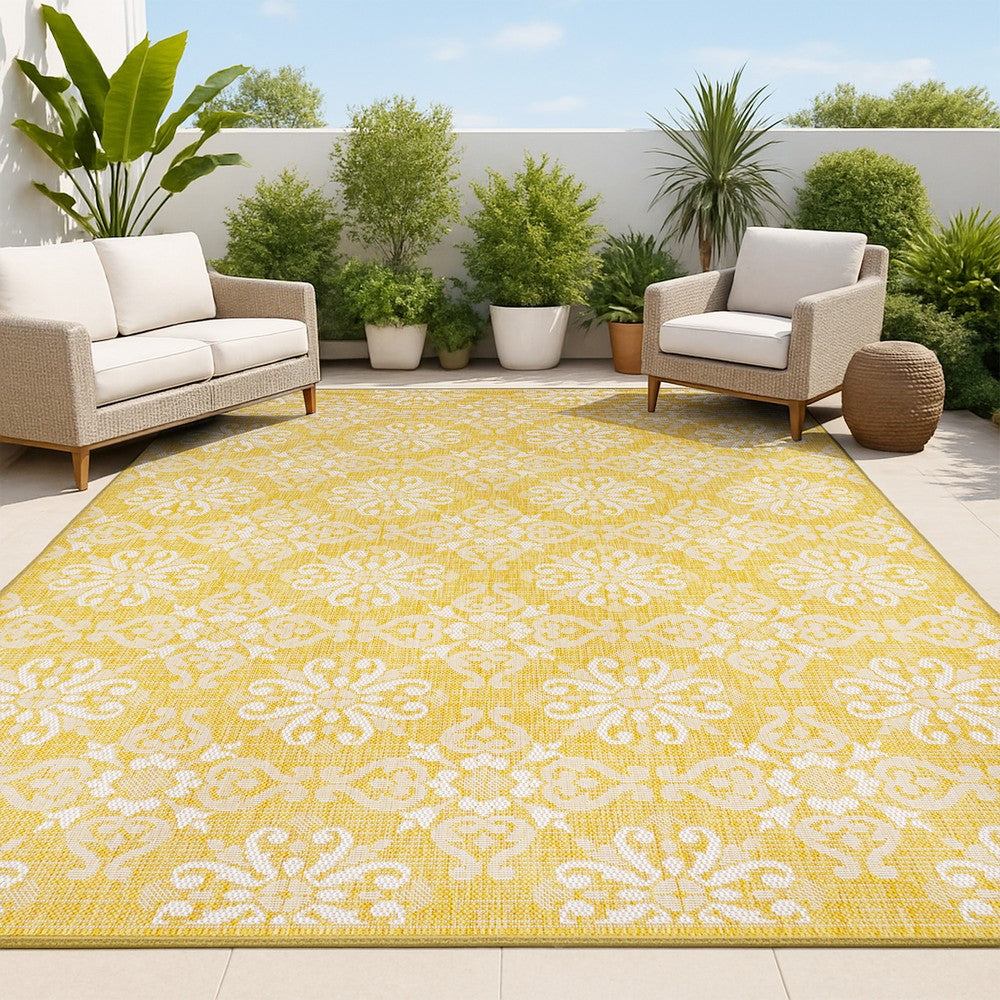 Nexus Traditional Mediterranean Tile Design Indoor/Outdoor Area Rug