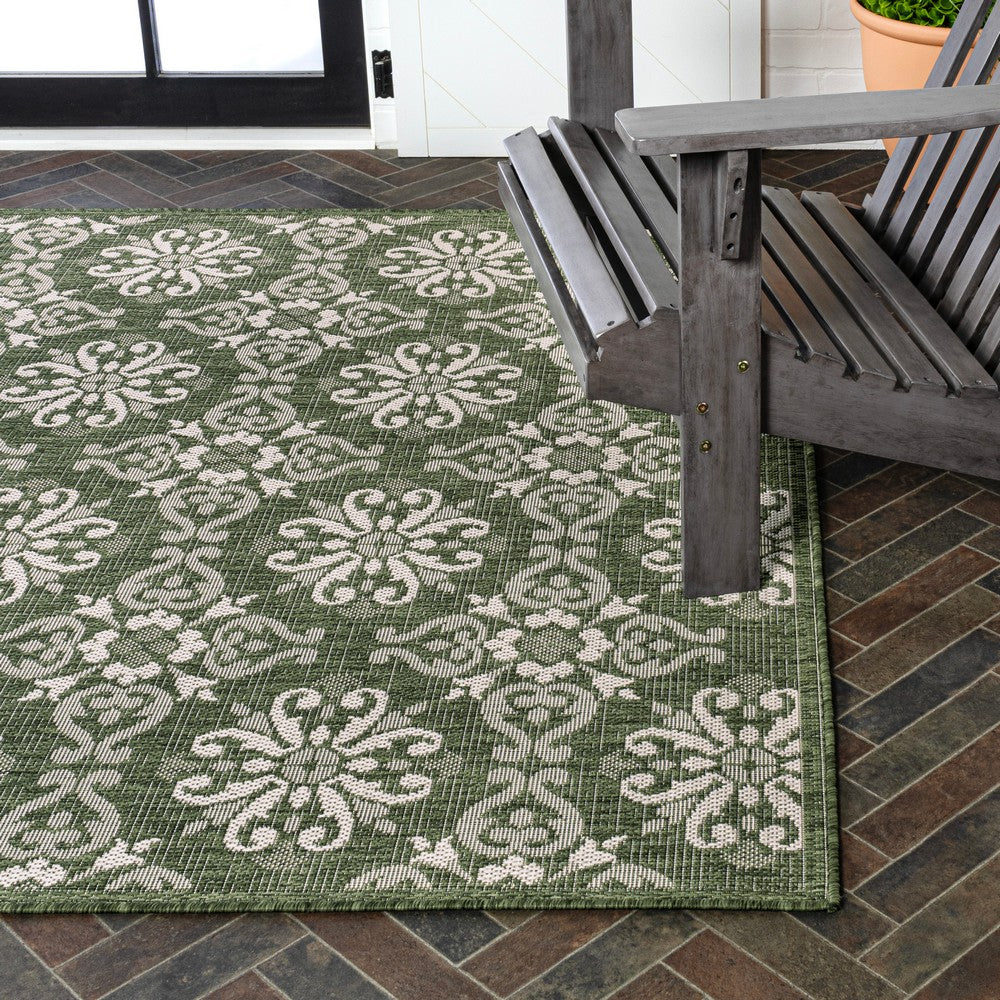 Nexus Traditional Mediterranean Tile Design Indoor/Outdoor Area Rug