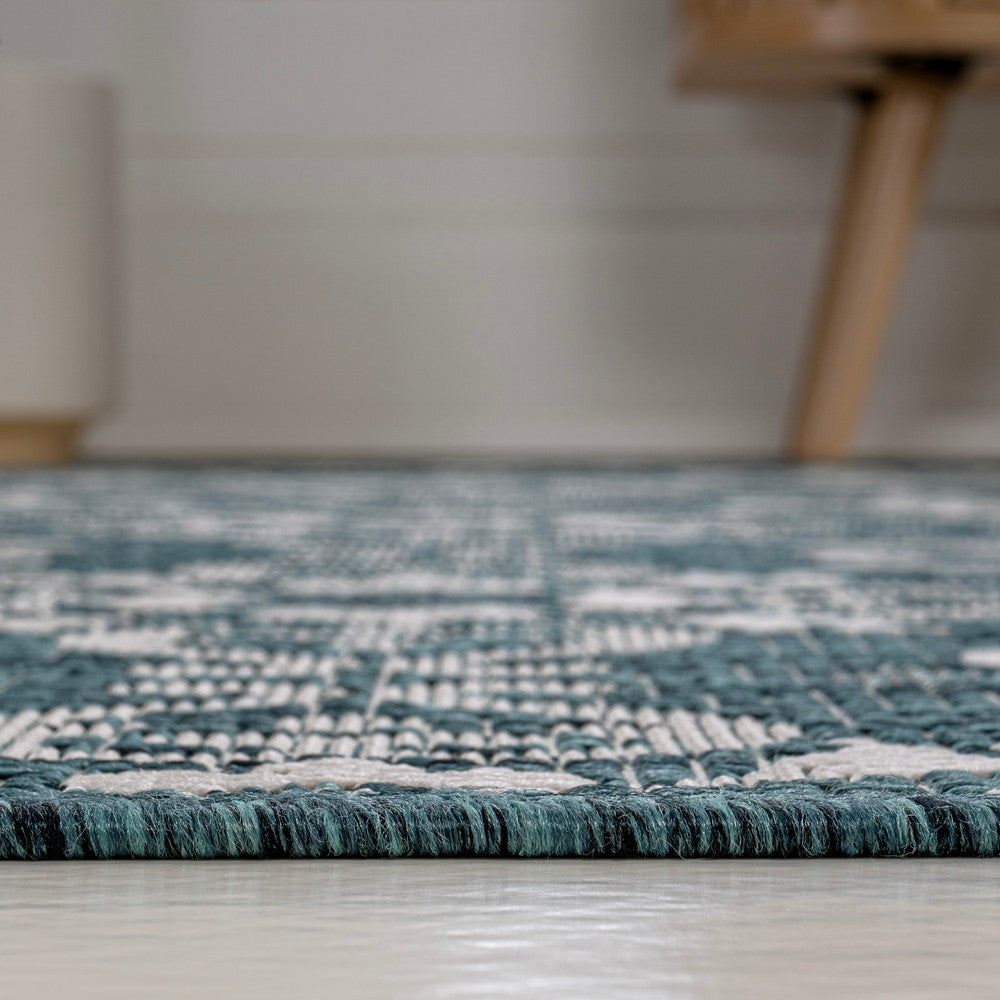 Nexus Traditional Mediterranean Tile Design Indoor/Outdoor Area Rug