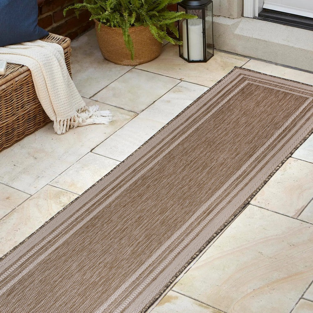 Barclay Traditional Casual Pinstripe Border Indoor/Outdoor Area Rug