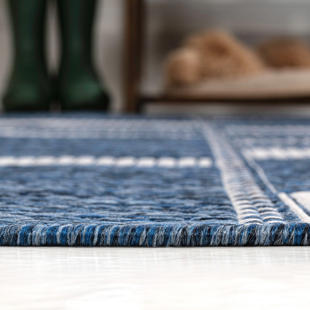 Moor Modern Geometric Abstract Two-tone Indoor/Outdoor Area Rug
