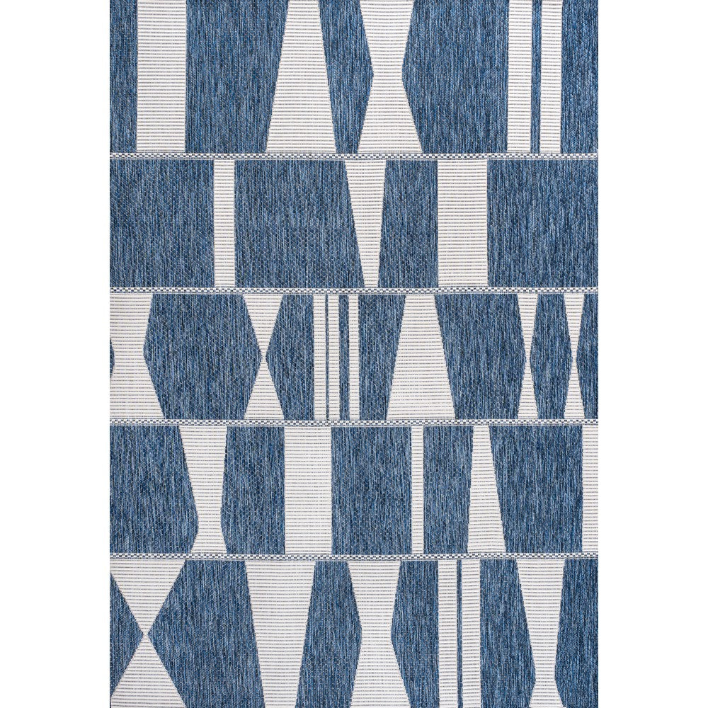 Moor Modern Geometric Abstract Two-tone Indoor/Outdoor Area Rug