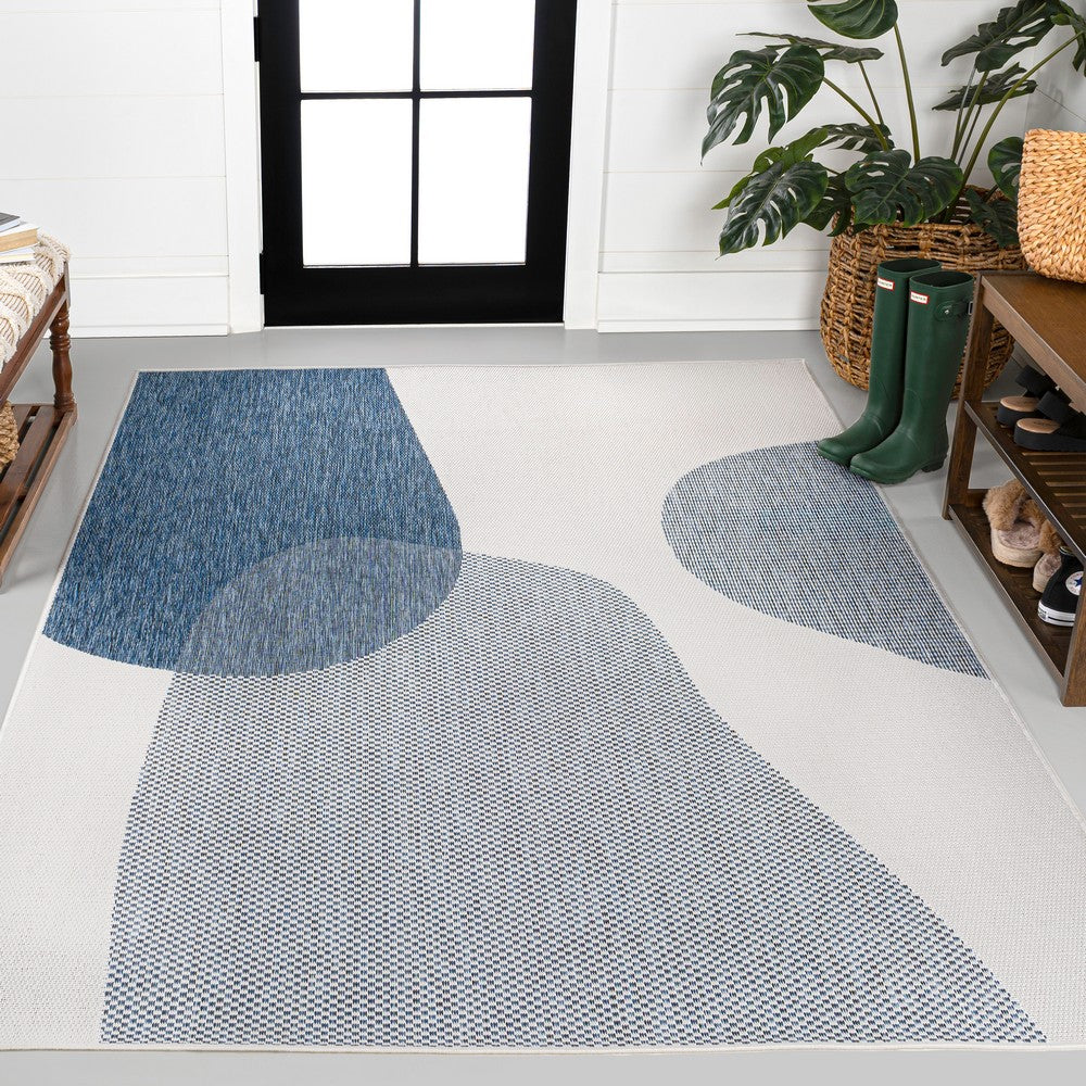 Eban Modern Geometric Organic Shapes Indoor/Outdoor Area Rug