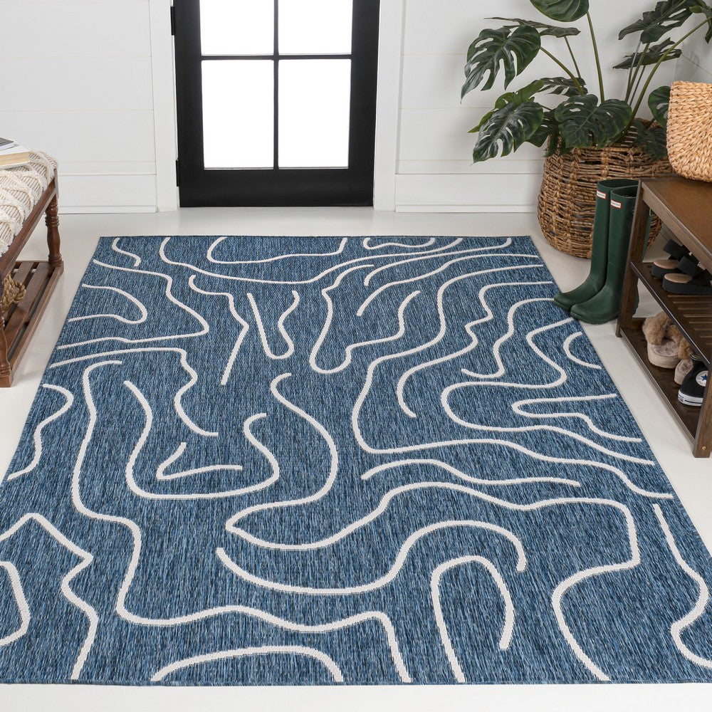 Amon Modern Coastal Organic Shapes Indoor/Outdoor Area Rug