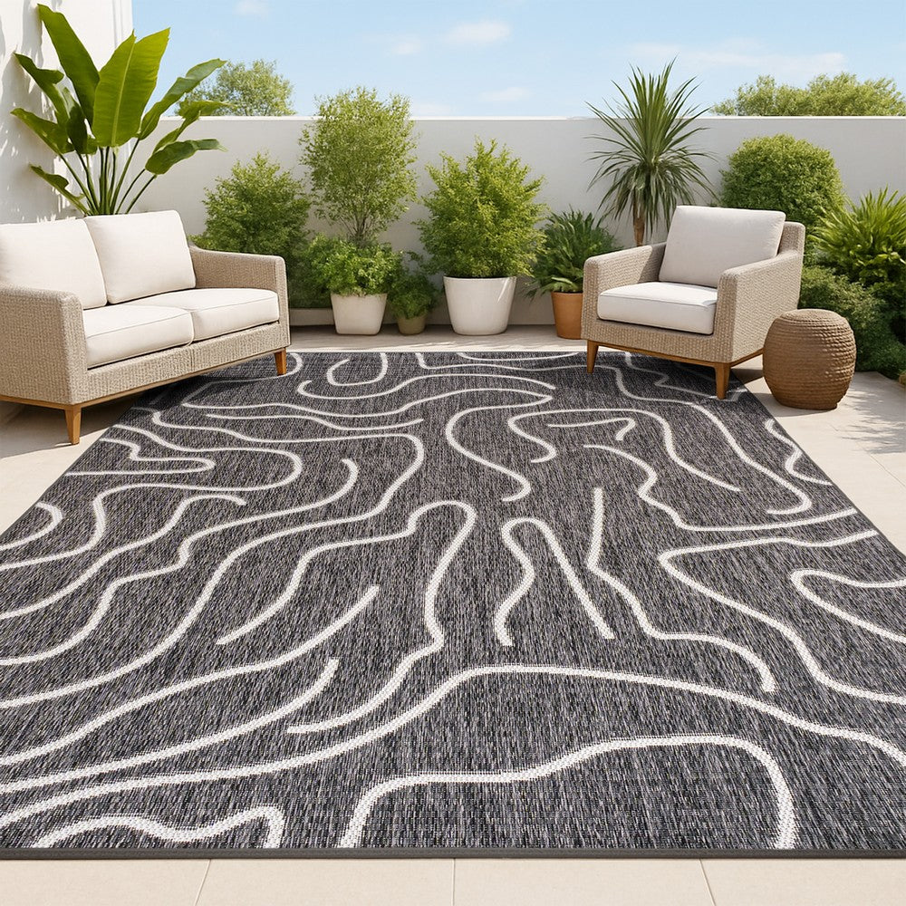Amon Modern Coastal Organic Shapes Indoor/Outdoor Area Rug