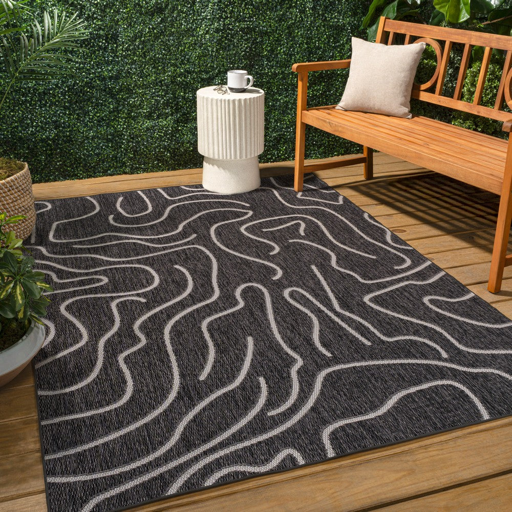 Amon Modern Coastal Organic Shapes Indoor/Outdoor Area Rug