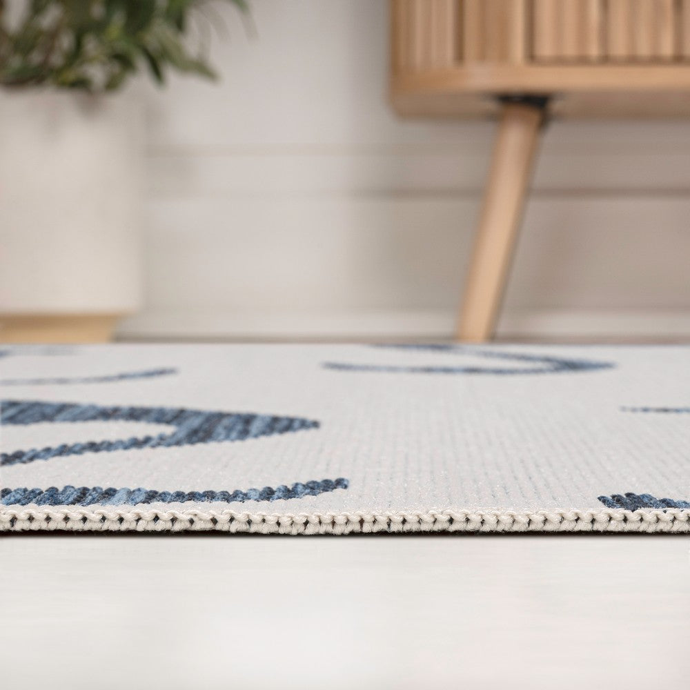Pepper Casual Coastal Flamingos Two-tone Indoor/Outdoor Area Rug