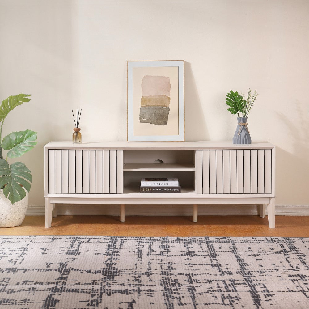 Vale 58 in. Farmhouse 3-Storage Sliding Door TV Stand Fits TVs up to 65 in. with Cable Management