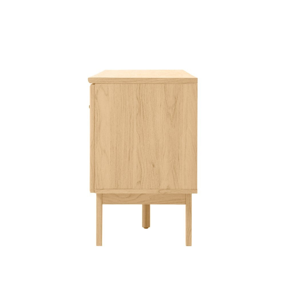 Bronte 59 in. Farmhouse Caned TV Stand with Drawer and Storage Doors Fits TVs up to 65 in. with Cable Management