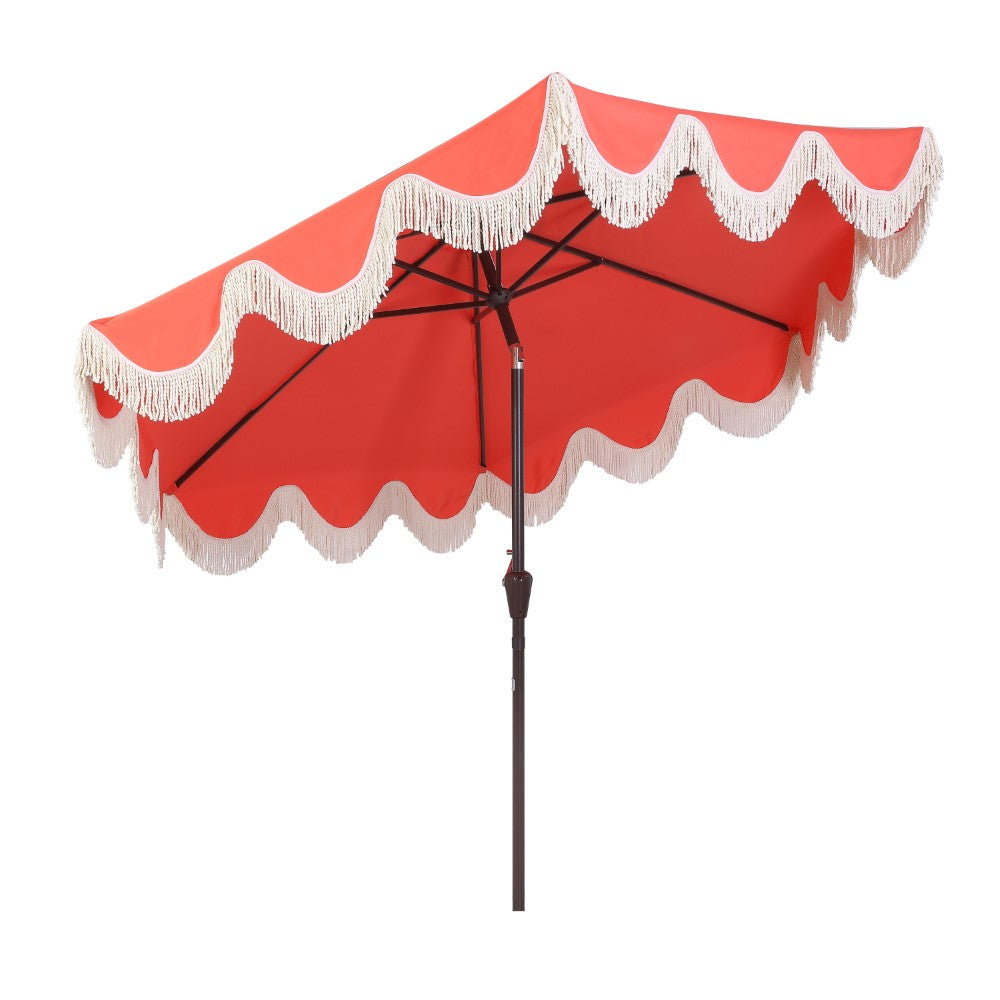 Gavin 9 ft. Classic Cottage Tassel Market Patio Umbrella