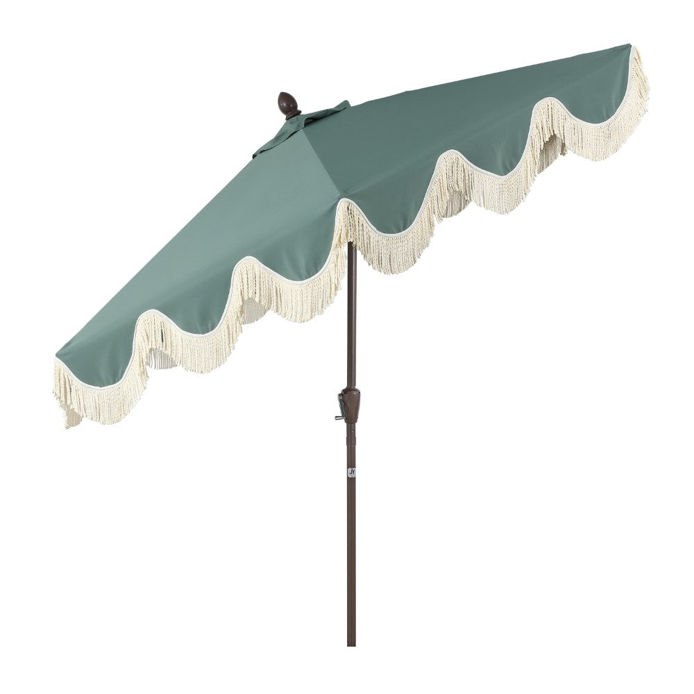Gavin 9 ft. Classic Cottage Tassel Market Patio Umbrella