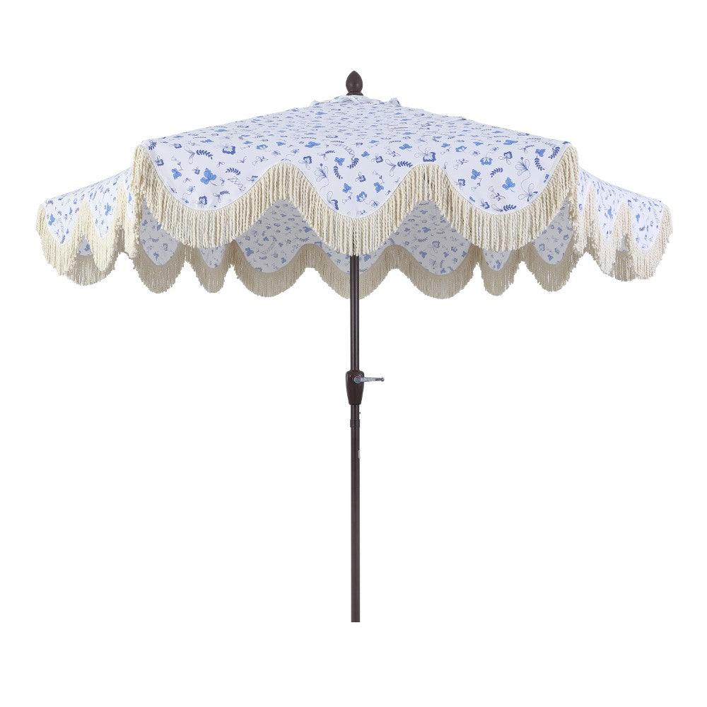 Gavin 9 ft. Classic Cottage Tassel Market Patio Umbrella