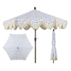 Blue/White/Cream, Dark Brown Pole
