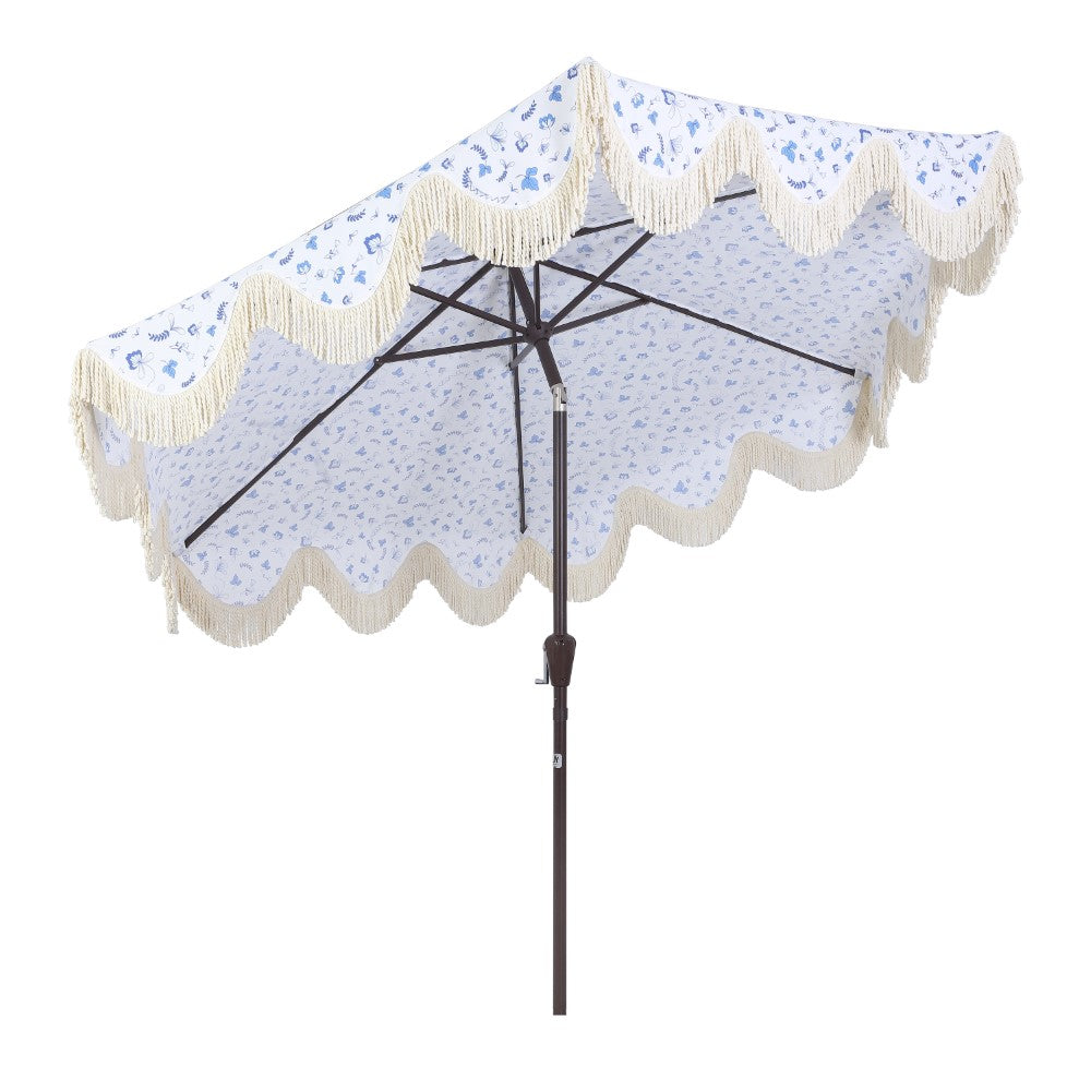 Gavin 9 ft. Classic Cottage Tassel Market Patio Umbrella