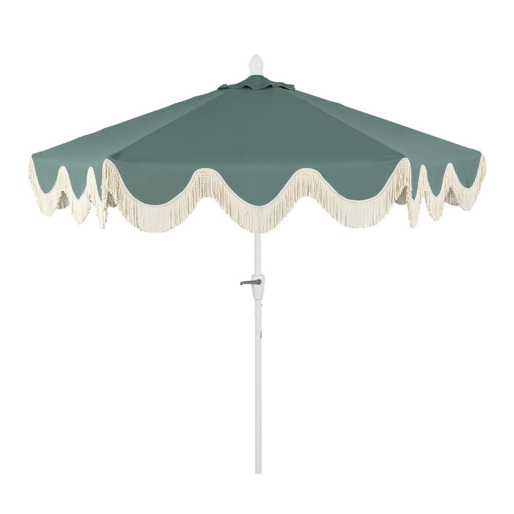 Gavin 9 ft. Classic Cottage Tassel Market Patio Umbrella