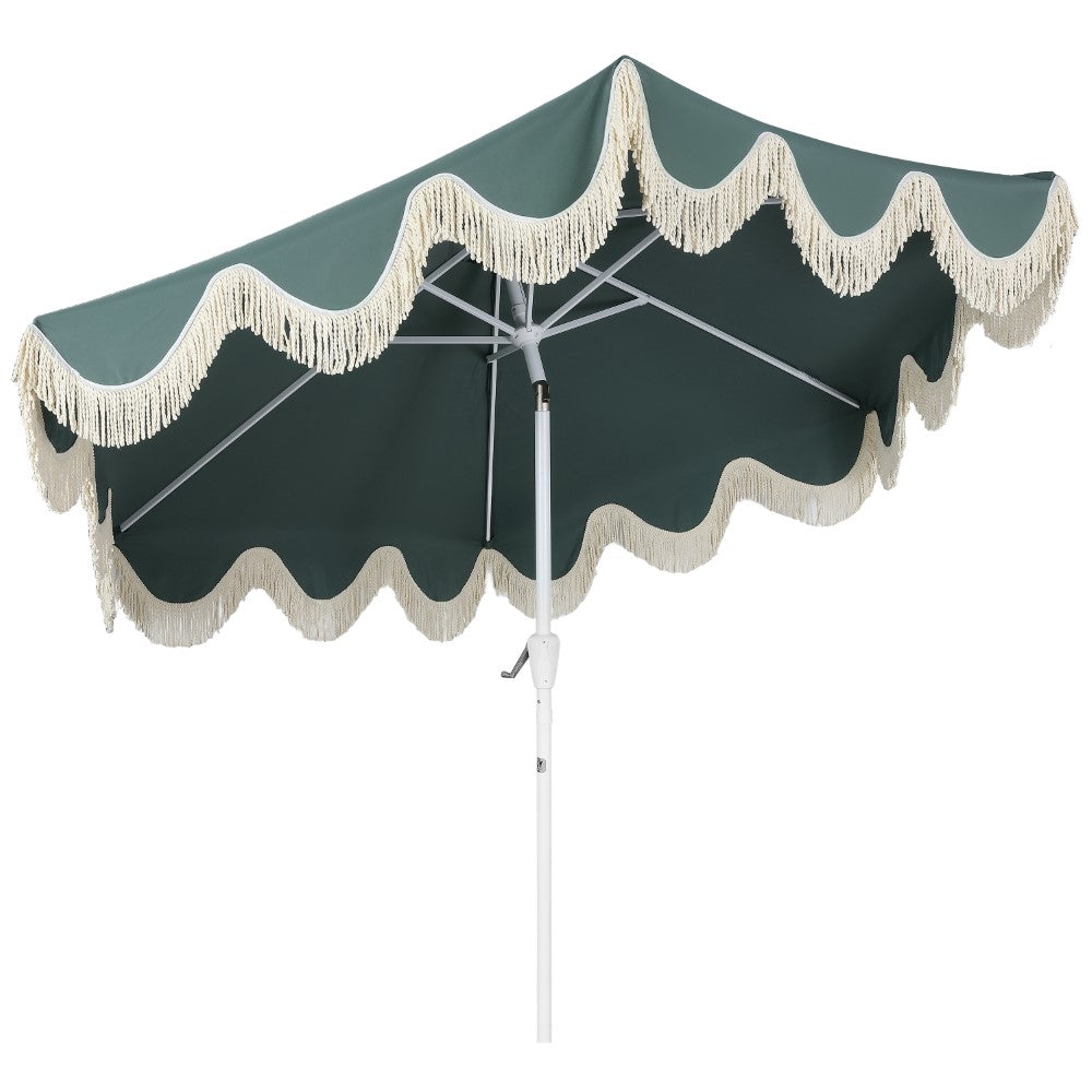 Gavin 9 ft. Classic Cottage Tassel Market Patio Umbrella