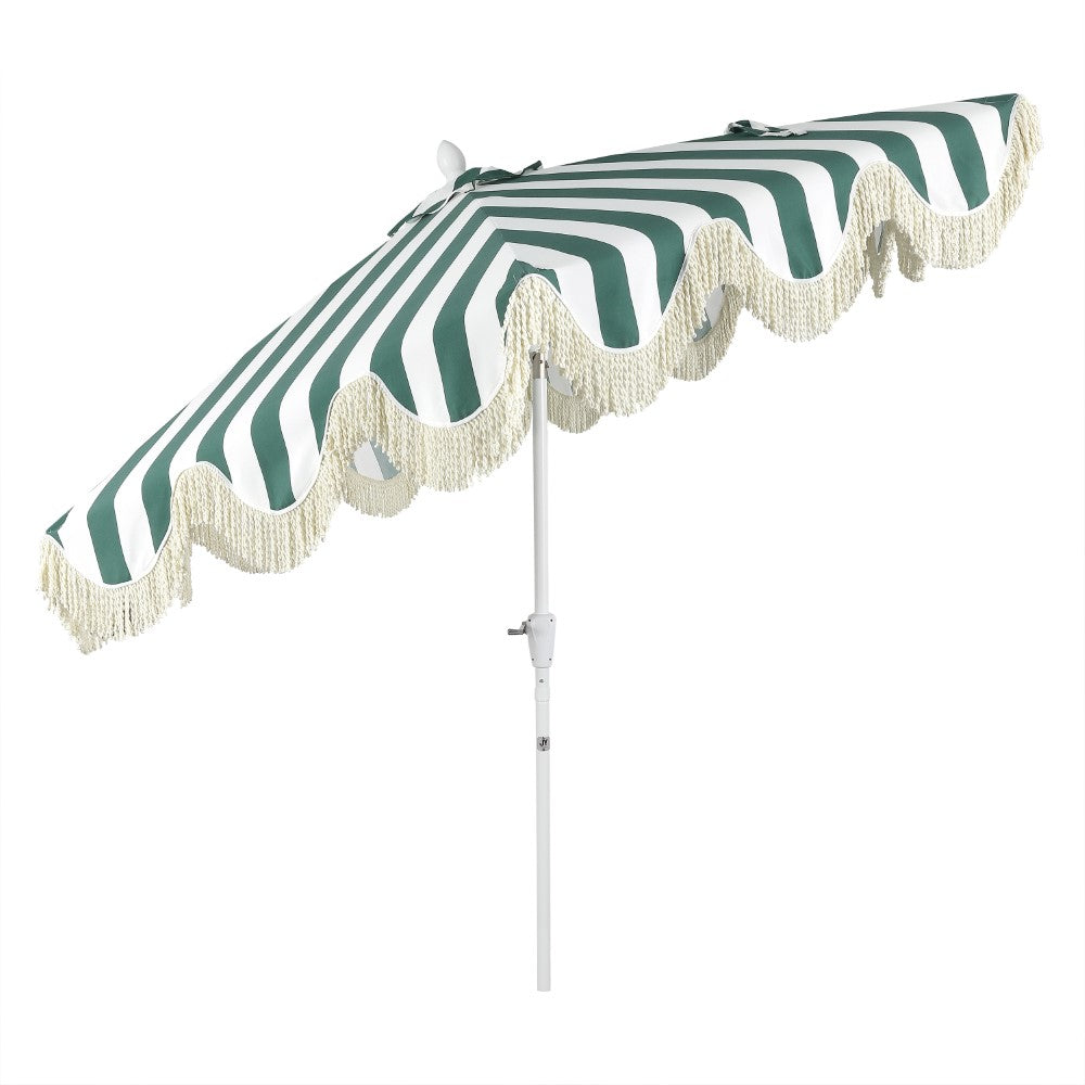 Gavin 9 ft. Classic Cottage Tassel Market Patio Umbrella