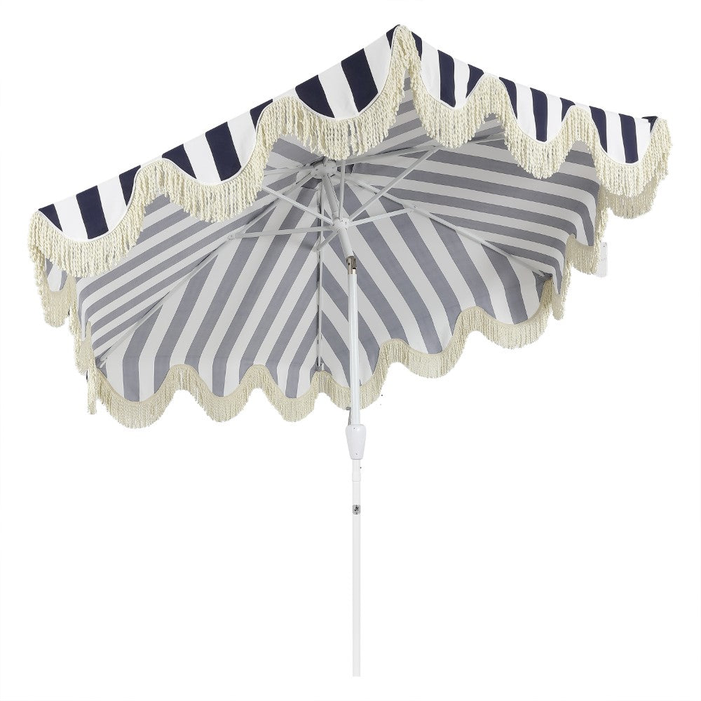 Gavin 9 ft. Classic Cottage Tassel Market Patio Umbrella