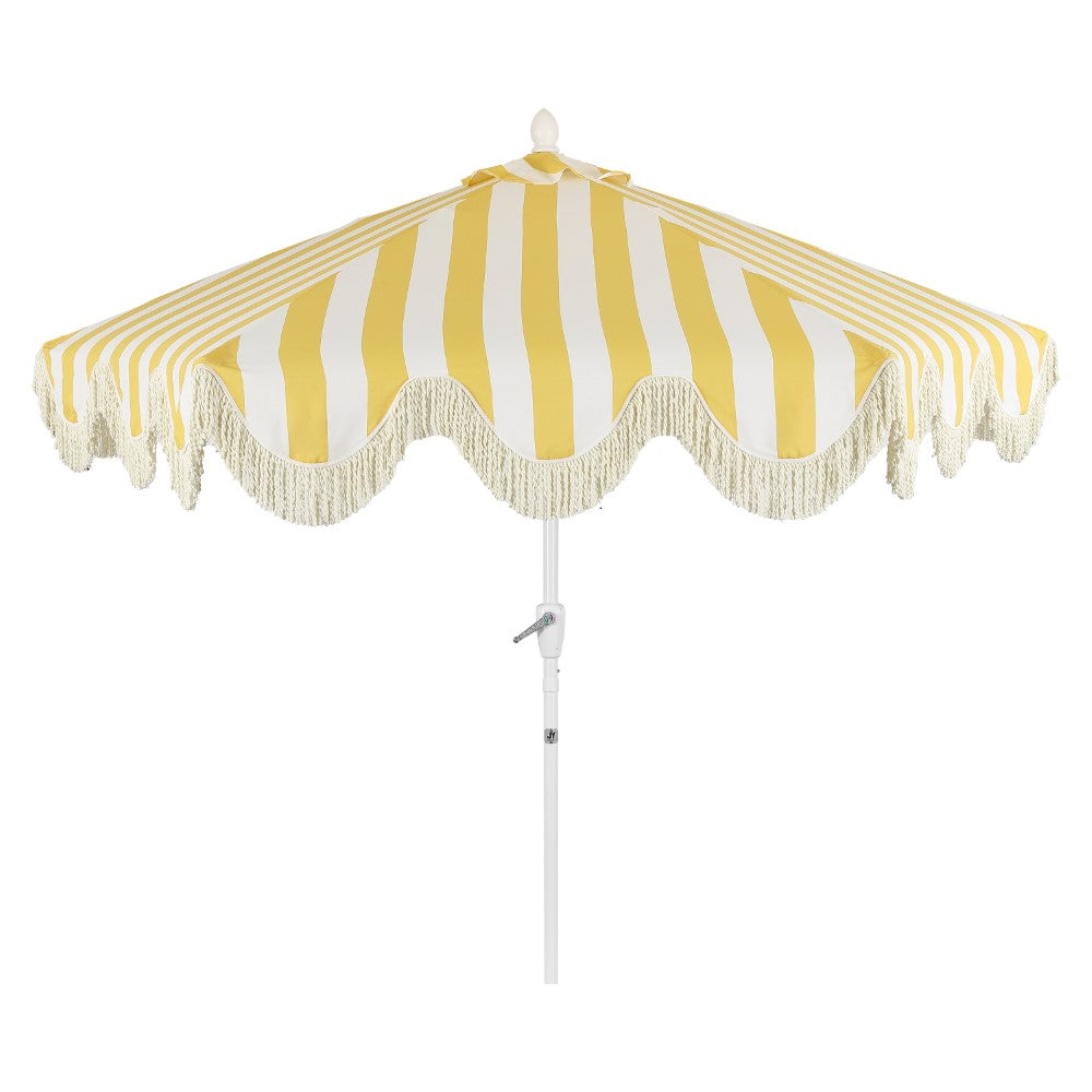 Gavin 9 ft. Classic Cottage Tassel Market Patio Umbrella