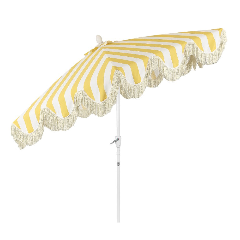 Gavin 9 ft. Classic Cottage Tassel Market Patio Umbrella