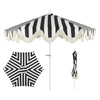 Black and White Stripe/Cream, White Pole
