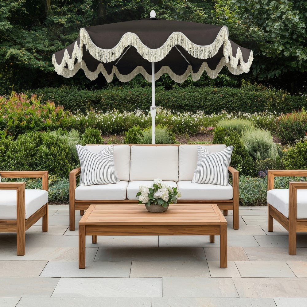 Gavin 9 ft. Classic Cottage Tassel Market Patio Umbrella